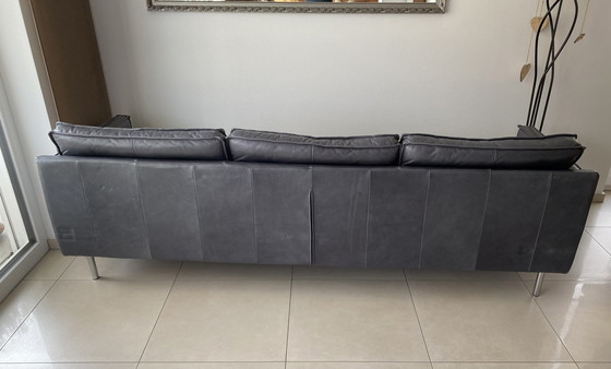 Image 1 of Mondo leather sofa incl. ottoman in anthracite