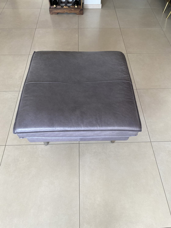 Image 1 of Mondo leather sofa incl. ottoman in anthracite