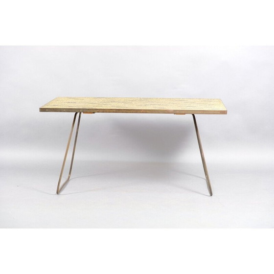 Image 1 of Vintage ceramic and metal coffee table by Berthold Müller, Germany 1950