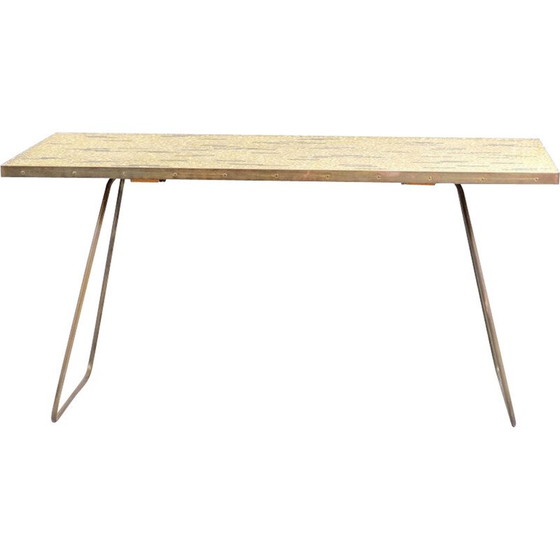 Image 1 of Vintage ceramic and metal coffee table by Berthold Müller, Germany 1950