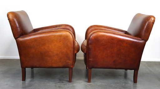 2 X Sheep Leather Armchair