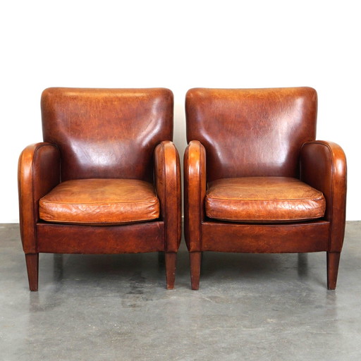 2 X Sheep Leather Armchair