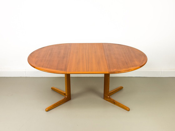 Image 1 of  Danish Round Teak Dining Table with Extensions by CFC Silkeborg, 1970s