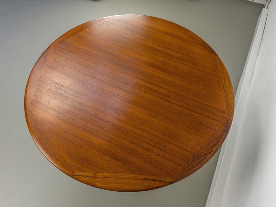 Image 1 of  Danish Round Teak Dining Table with Extensions by CFC Silkeborg, 1970s