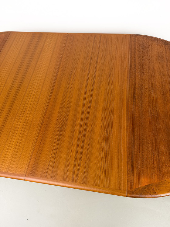 Image 1 of  Danish Round Teak Dining Table with Extensions by CFC Silkeborg, 1970s