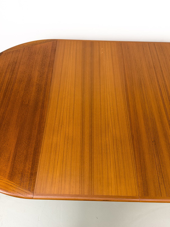 Image 1 of  Danish Round Teak Dining Table with Extensions by CFC Silkeborg, 1970s