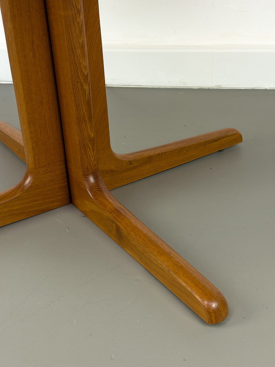 Image 1 of  Danish Round Teak Dining Table with Extensions by CFC Silkeborg, 1970s