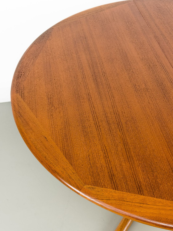 Image 1 of  Danish Round Teak Dining Table with Extensions by CFC Silkeborg, 1970s