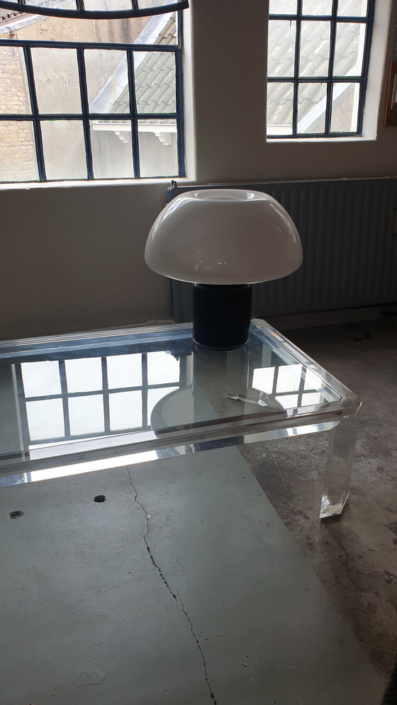 Image 1 of David Lange coffee table plexiglass and glass