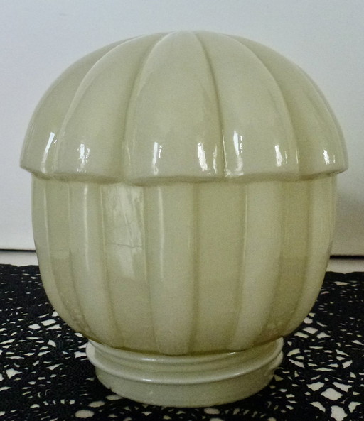 Ceiling Lamp, Wall Lamp Or Table Lamp - Thabur - Cone And Artichoke Glass - Opaline Glass - Art Deco