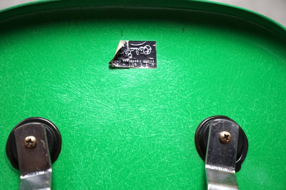 Image 1 of Sedia Shell vintage in fibra di vetro verde di Charles e Ray Eames per Herman Miller, anni '60 