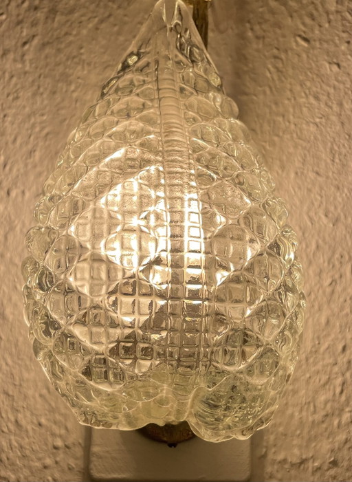 Lampada da parete vintage in vetro a forma di "foglia"