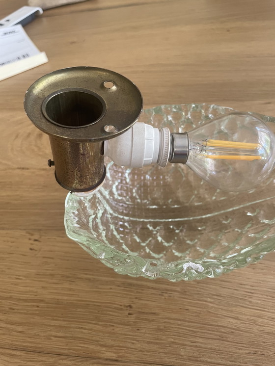 Image 1 of Lampada da parete vintage in vetro a forma di "foglia"