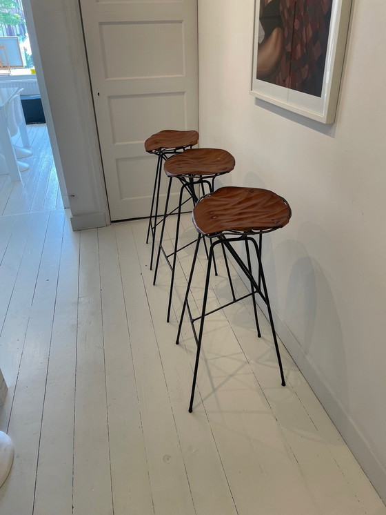 Image 1 of 3x Sander Wassink barstools