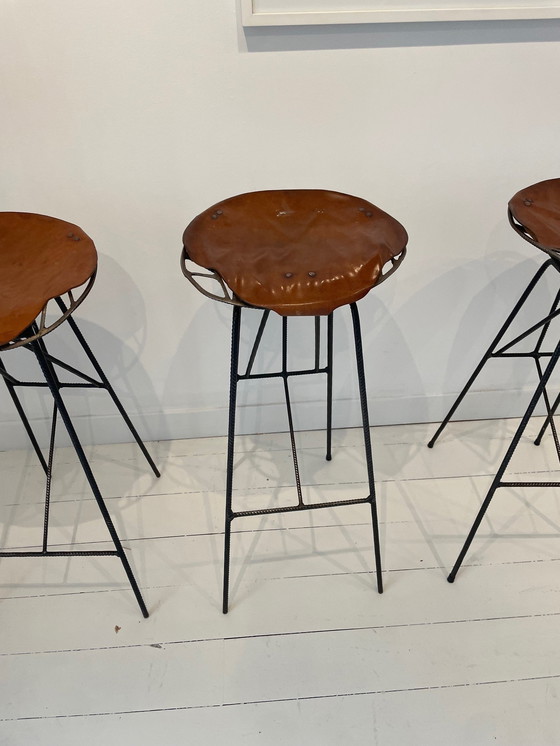 Image 1 of 3x Sander Wassink barstools