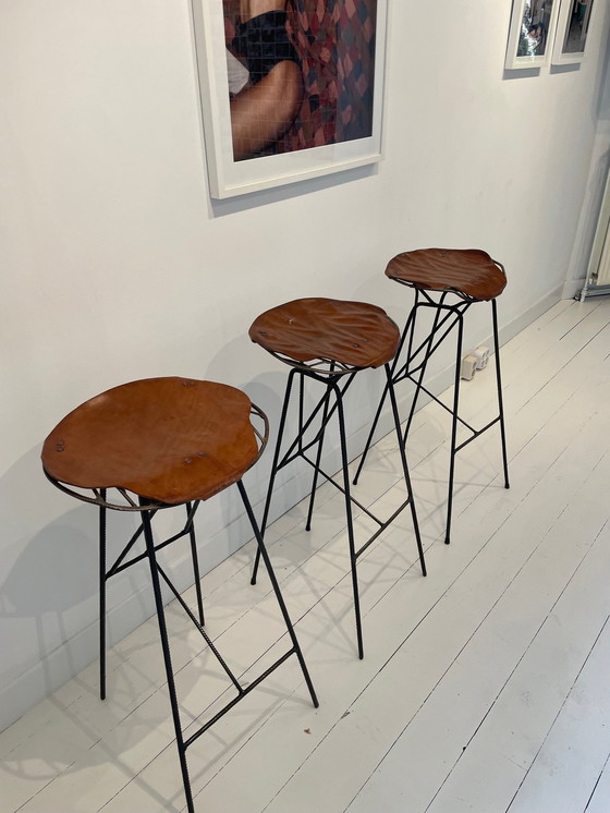 Image 1 of 3x Sander Wassink barstools