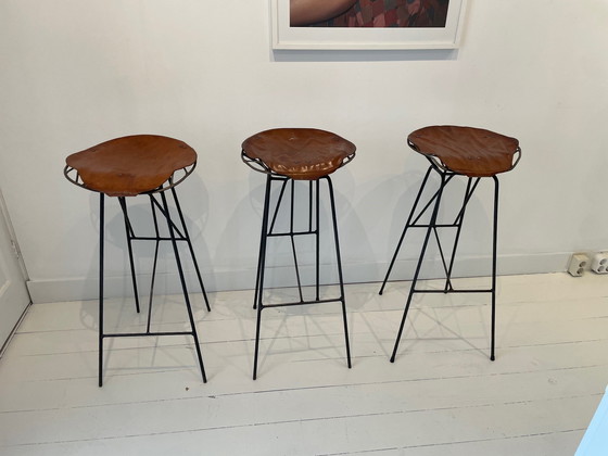 Image 1 of 3x Sander Wassink barstools