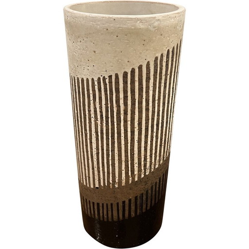 Vintage glazed ceramic vase by Aldo Londi for Bitossi, 1950