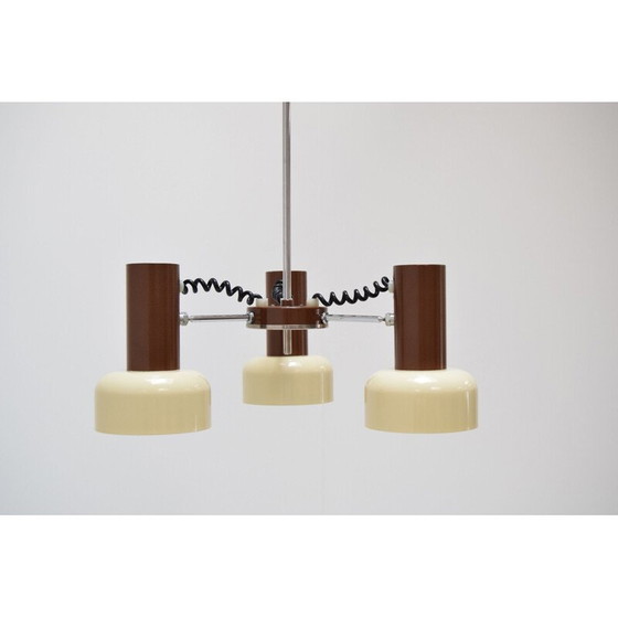 Image 1 of Vintage adjustable chandelier in lacquered metal by Napako, Czechoslovakia 1970