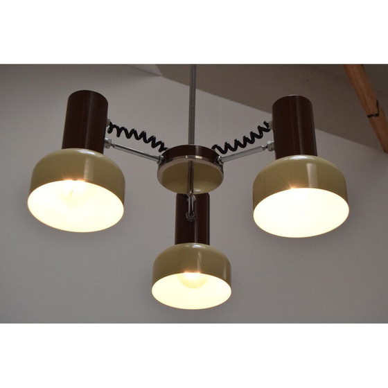 Image 1 of Vintage adjustable chandelier in lacquered metal by Napako, Czechoslovakia 1970