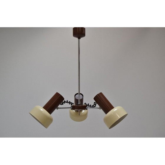 Image 1 of Vintage adjustable chandelier in lacquered metal by Napako, Czechoslovakia 1970