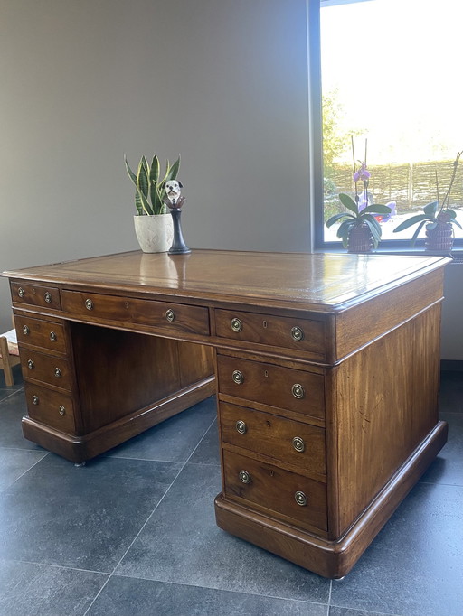 Antique English Partner Desk