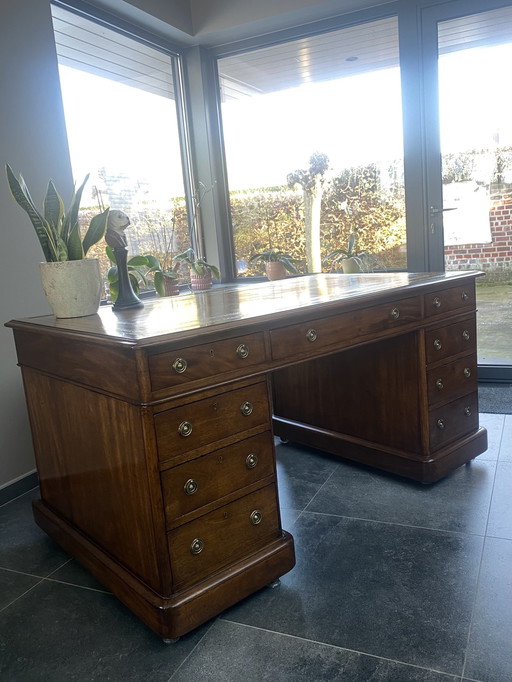 Antique English Partner Desk