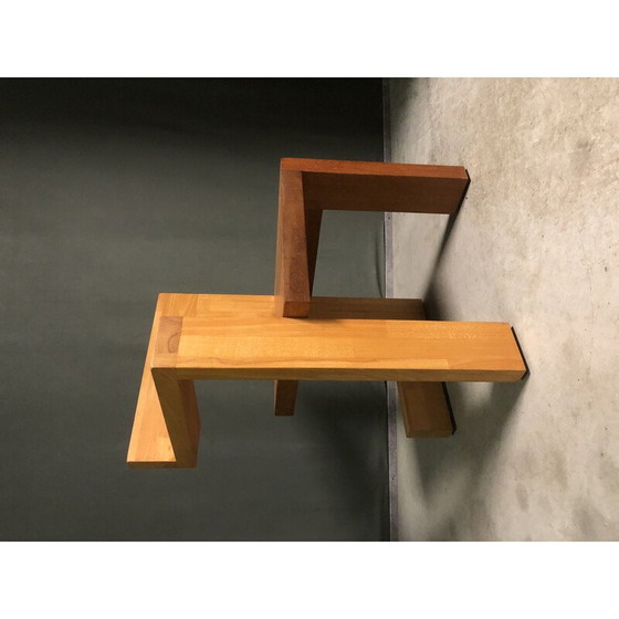 Image 1 of Pair of vintage Steltman hardwood chairs