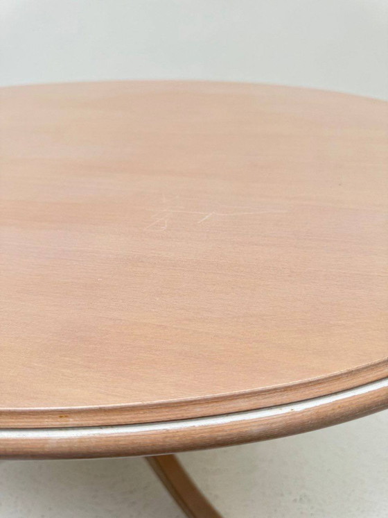 Image 1 of Small Biedermeier oval side table made of oak wood