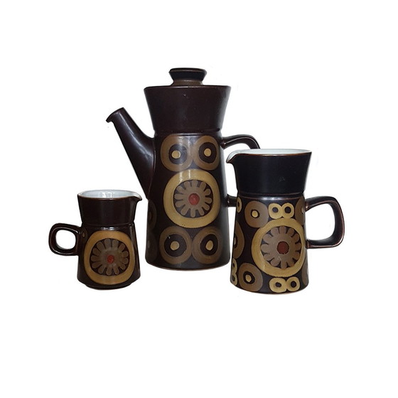 Image 1 of Coffee Pot, Milk Jug and Cream Jug by Gill Pemberton, 1960s, Set of 3