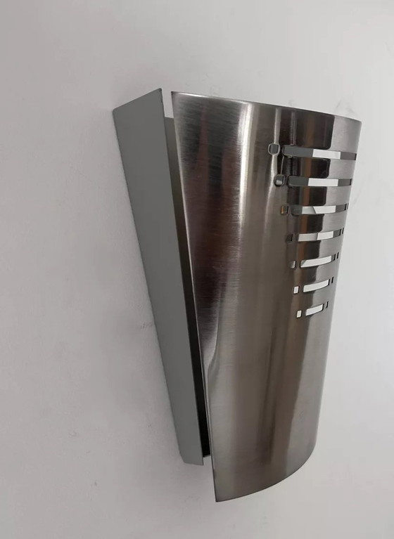 Image 1 of Lampada da parete vintage in metallo spazzolato, Germania anni '80