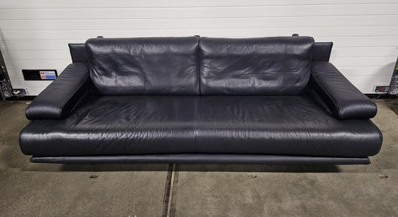 Image 1 of Rolf Benz 3-Seater Sofa Model 6500 Black Leather