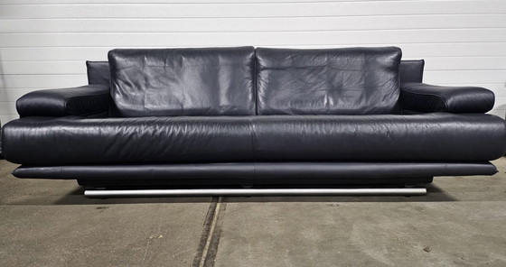 Image 1 of Rolf Benz 3-Seater Sofa Model 6500 Black Leather