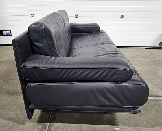 Image 1 of Rolf Benz 3-Seater Sofa Model 6500 Black Leather