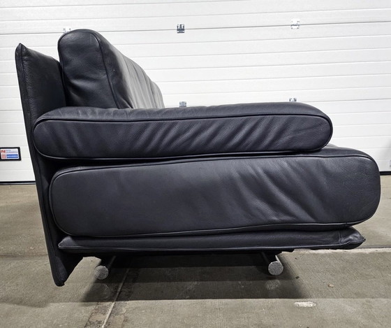 Image 1 of Rolf Benz 3-Seater Sofa Model 6500 Black Leather