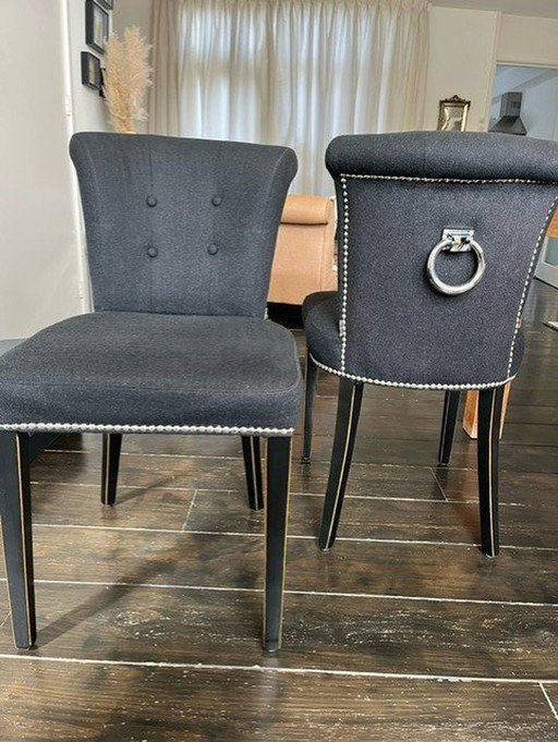 6x Eichholz dining chair Key Largo Black Velvet