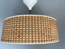 Vintage Danish Pendant Lamp Rattan Fabric
