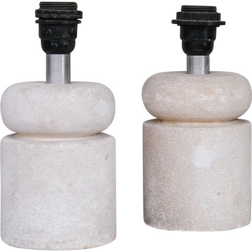 Pair of vintage French table lamps, 1970s