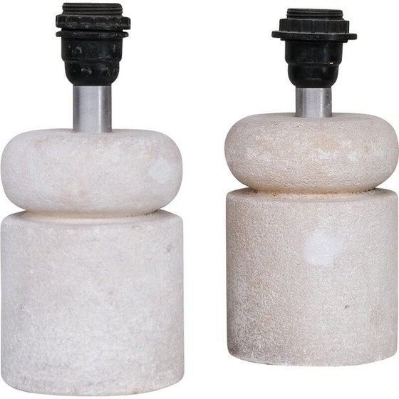 Image 1 of Pair of vintage French table lamps, 1970s