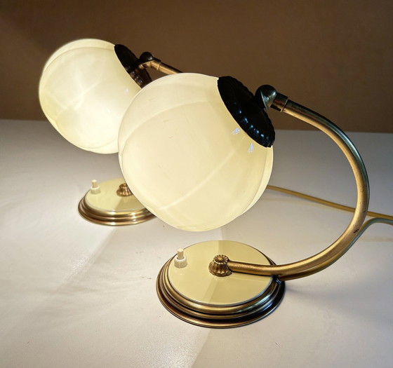 Image 1 of 2X Art Deco Bauhaus Table Lamps