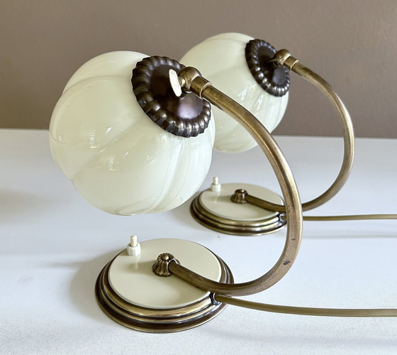 Image 1 of 2X Art Deco Bauhaus Table Lamps