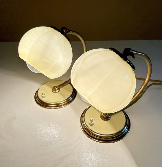 Image 1 of 2X Art Deco Bauhaus Table Lamps