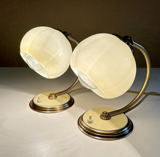 Image 1 of 2X Art Deco Bauhaus Table Lamps