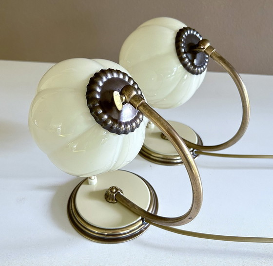 Image 1 of 2X Art Deco Bauhaus Table Lamps