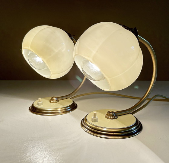 Image 1 of 2X Art Deco Bauhaus Table Lamps