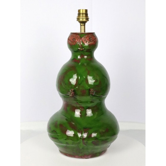 Image 1 of Vintage ceramic anthropomorphic lamp for Michel Argans, 1990