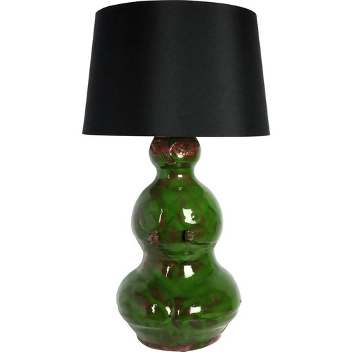 Vintage ceramic anthropomorphic lamp for Michel Argans, 1990