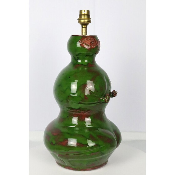 Image 1 of Vintage ceramic anthropomorphic lamp for Michel Argans, 1990