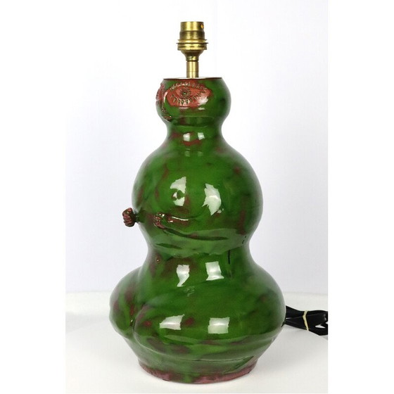 Image 1 of Vintage ceramic anthropomorphic lamp for Michel Argans, 1990