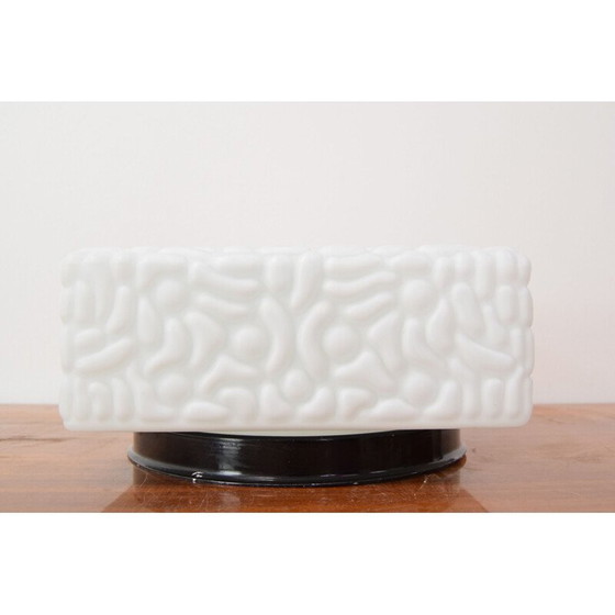 Image 1 of Vintage wall lamp in milk glass and metal, Czechoslovakia 1970